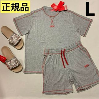 ディーゼル(DIESEL)の洗練されたデザイン　DIESEL　ルームウェア　ラウンジウェア　グレー　L(Tシャツ/カットソー(半袖/袖なし))