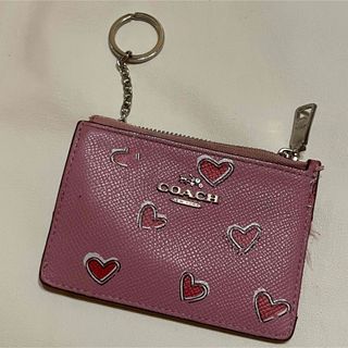 コーチ(COACH)のコーチ　coach 定期入れ　パスケース　小銭入れ　ハート(パスケース/IDカードホルダー)