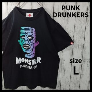 パンクドランカーズ(PUNK DRUNKERS)の【PUNK DRUNKERS】Monster Print Tee　D958(Tシャツ/カットソー(半袖/袖なし))