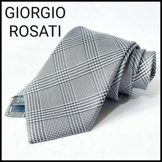 オシャレ！GIORGIO ROSATI チェック 黒シルク  【中古】 1