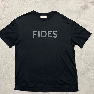 ファイデス(Fides)のFIDES トーナルLogo tee フィデス　黒　ブラック　tシャツ　XL(Tシャツ/カットソー(半袖/袖なし))