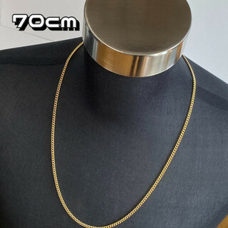 ゴールド ロングチェーンネックレス 【70cm】メンズ ネックレス アクセサリー(ネックレス)