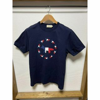 MAISON KITSUNE' - メゾンキツネ Tシャツ トリコロール ネイビー M　maison kitsune