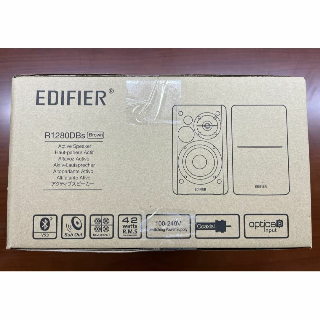 【色: ウッド】Edifier【アップグレード】 R1280DBs Blueto スマホ/家電/カメラのオーディオ機器(スピーカー)の商品写真