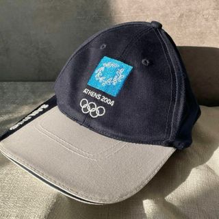 【アテネオリンピック◎】20年もの　当時もの　古着レトロ刺繍ロゴ　五輪(キャップ)