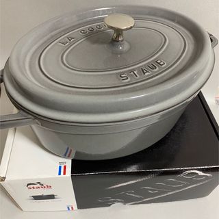 ストウブ(STAUB)の#03 staub ストウブ oval cocotte グラファイトグレー29 (鍋/フライパン)