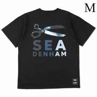 WIND AND SEA - M　DENHAM x WDS Razor Tee　黒　ウィンダンシー　デンハム