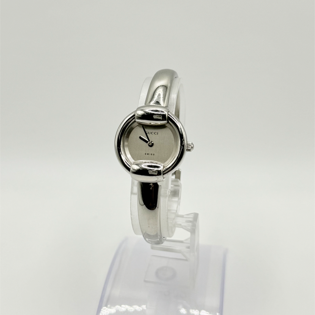 Gucci(グッチ)のGUCCI グッチ 1400L 10759141 QZ シルバー文字盤 腕時計 レディースのファッション小物(腕時計)の商品写真