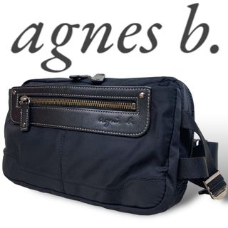 アニエスベー(agnes b.)の美品 アニエスベー 黒 ウエストバック ボディバッグ 斜めがけもできます(ボディバッグ/ウエストポーチ)