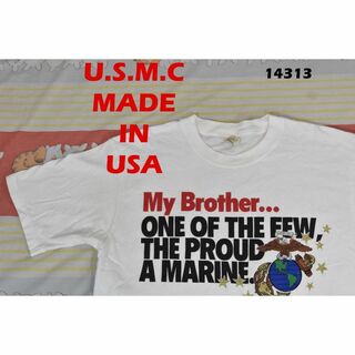 ミリタリー(MILITARY)の米軍 90s USMC Tシャツ 14313 USA製 綿100％ ビンテージ(Tシャツ/カットソー(半袖/袖なし))