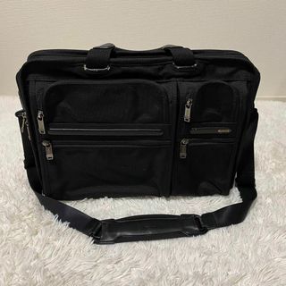 トゥミ(TUMI)の【美品】TUMI ビジネスバッグ ブリーフケース ブラック レザー ナイロン(ビジネスバッグ)