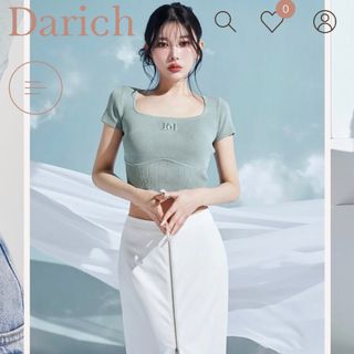 Darich - エンブロイダリークロップドニットトップス　ダーリッチ　　darich