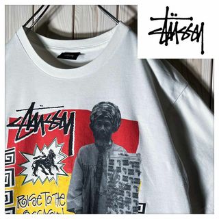 ステューシー(STUSSY)の【レアデザイン】ステューシー stussy ラスタフォト プリント Tシャツ 白(Tシャツ/カットソー(半袖/袖なし))