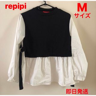 レピピアルマリオ(repipi armario)のセール価格 レピピ チュニック  repipi M 白 ブラウス 長袖(シャツ/ブラウス(長袖/七分))