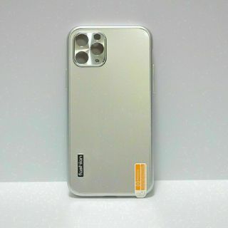 HS96☆☆かっこいいアルミスマホケース iPhone12 シルバー シンプル(iPhoneケース)