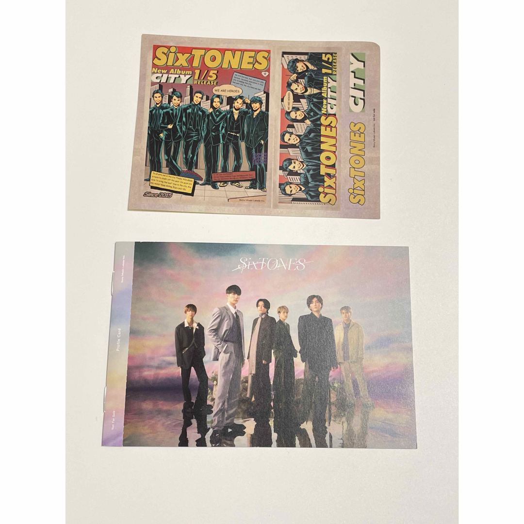 Johnny's(ジャニーズ)の【SixTONES】ストーンズ カード＆ステッカー 2点 ジャニーズ 公式④ エンタメ/ホビーのタレントグッズ(アイドルグッズ)の商品写真