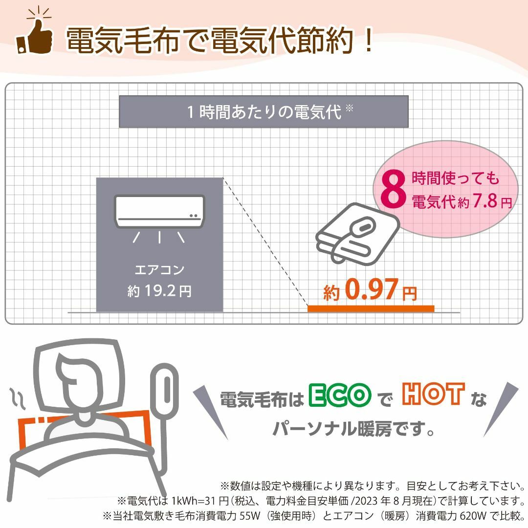 【色: 3)ブラウン】広電(KODEN) 電気毛布 敷き 140×80cm ブラ スマホ/家電/カメラの冷暖房/空調(その他)の商品写真