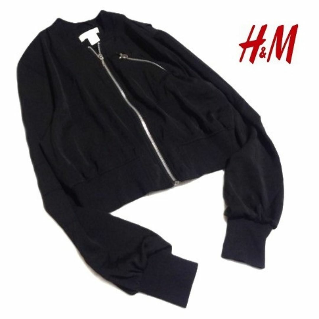 H&M(エイチアンドエム)の◆H＆M/エイチアンドエム◆　S位　薄手ショート丈ブルゾンジャケット レディースのジャケット/アウター(ブルゾン)の商品写真