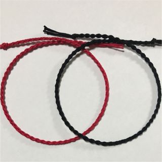 ミサンガ2本セット　ハンドメイド　アンクレット(アンクレット)