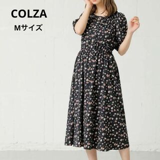 COLZA - 【COLZA】シフォン　ワンピース　ハニーズ　小花柄　ネイビー　総柄　Mサイズ