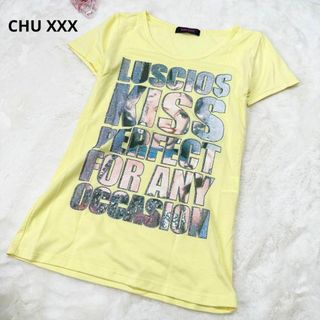 チュー(CHU XXX)の【CHU XXX】チュウ　半袖　Tシャツ　Uネック　プリント　Mサイズ(Tシャツ(半袖/袖なし))