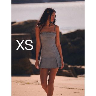 ザラ(ZARA)のボックスプリーツギンガムチェックワンピース　ZARA XS(ミニワンピース)