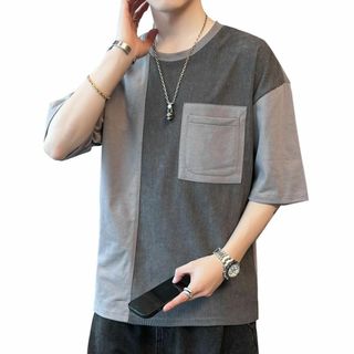 [Aaronlive] tシャツ メンズ 半袖 五分袖 ゆったり Ｔシャツ メン(その他)