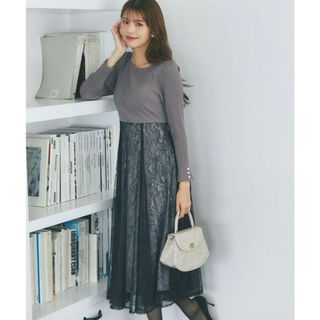 トッコクローゼット(TOCCO closet)のトッコクローゼット  ワンピース ハイウエスト切り替えレース (ロングワンピース/マキシワンピース)