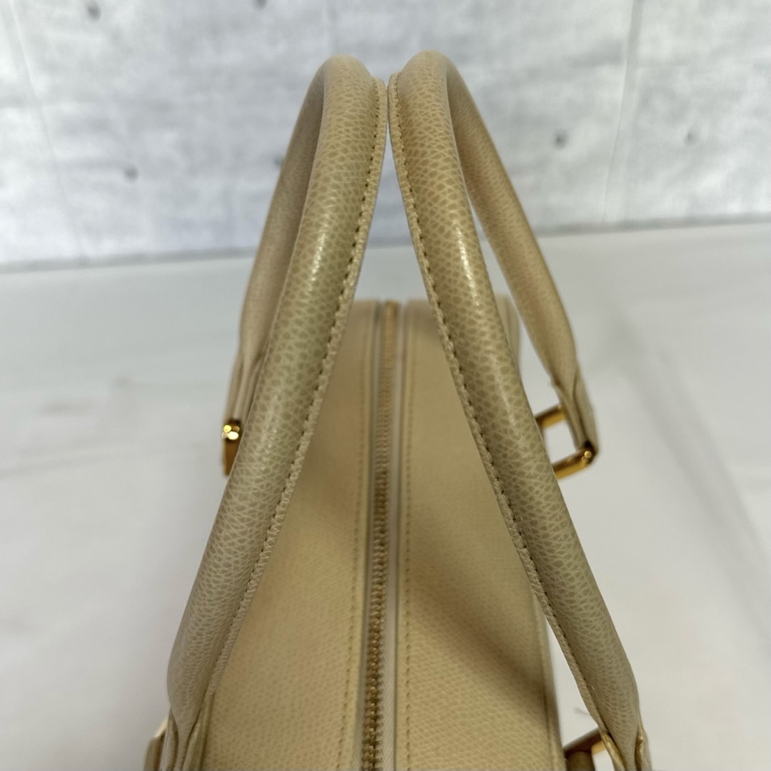 MORABITO】モラビト ベージュ レザー ゴールド金具 ボストンバッグ MORABITO】モラビト ベージュ レザー ゴールド金具 ボストンバッグ