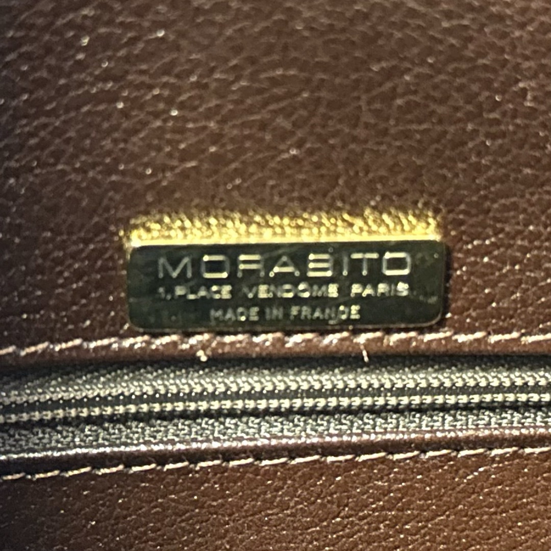 MORABITO】モラビト ベージュ レザー ゴールド金具 ボストンバッグ MORABITO】モラビト ベージュ レザー ゴールド金具 ボストンバッグ
