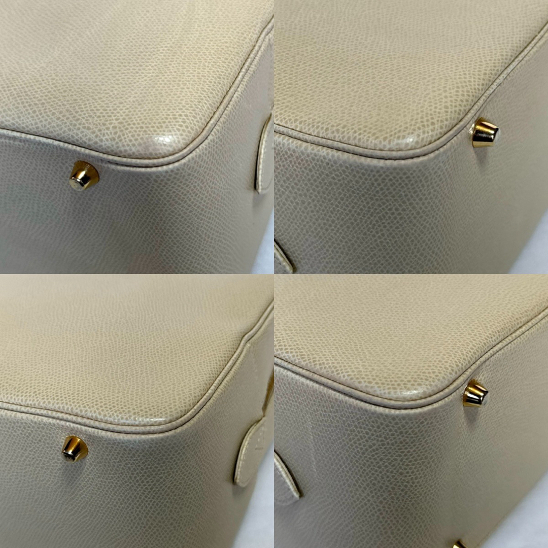 MORABITO】モラビト ベージュ レザー ゴールド金具 ボストンバッグ MORABITO】モラビト ベージュ レザー ゴールド金具 ボストンバッグ