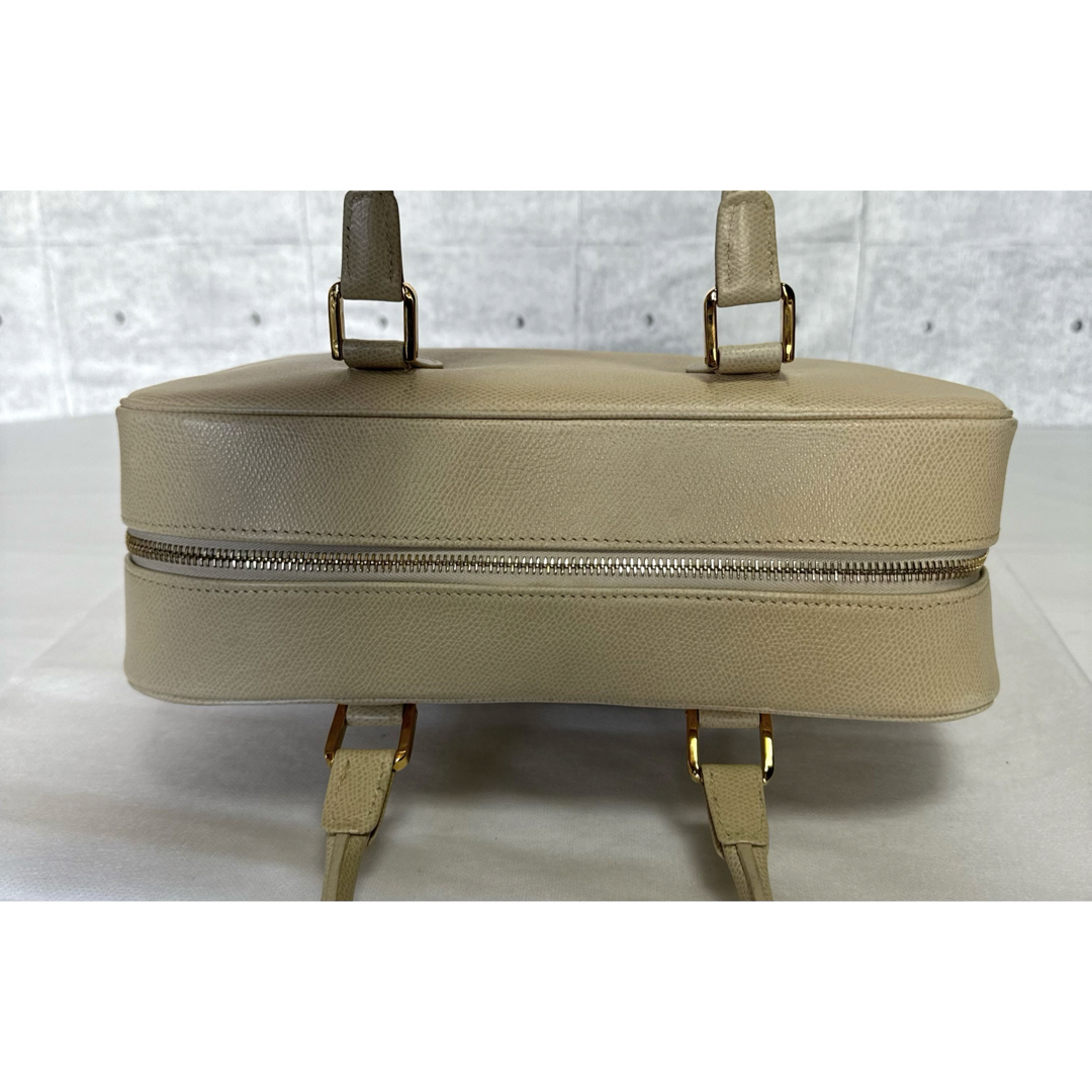 MORABITO】モラビト ベージュ レザー ゴールド金具 ボストンバッグ MORABITO】モラビト ベージュ レザー ゴールド金具 ボストンバッグ