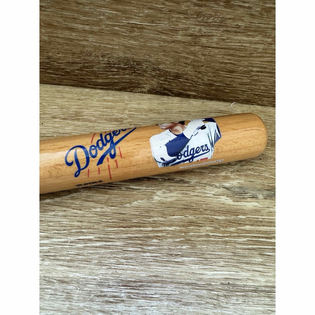 MLB(メジャーリーグベースボール)のロサンゼルス　ドジャース　大谷翔平　ミニバット　スタジアム購入　MLB公式 スポーツ/アウトドアの野球(記念品/関連グッズ)の商品写真