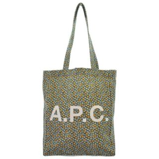 A.P.C. アーペーセー トートバッグ - 緑x青xオレンジ(花柄) 【古着】【中古】(トートバッグ)