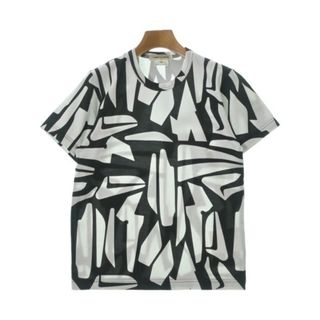 COMME des GARCONS Tシャツ・カットソー S 白x黒(総柄) 【古着】【中古】