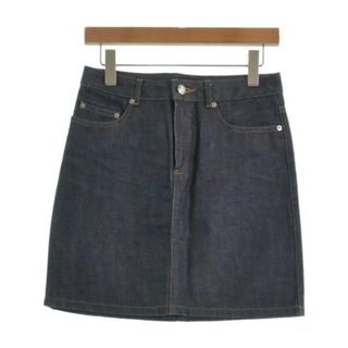 A.P.C. アーペーセー ひざ丈スカート 34(XS位) インディゴ(デニム) 【古着】【中古】(ひざ丈スカート)