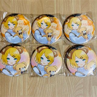 6個 2種セット 鏡音リン ビビット 缶バッジ くじ(キャラクターグッズ)