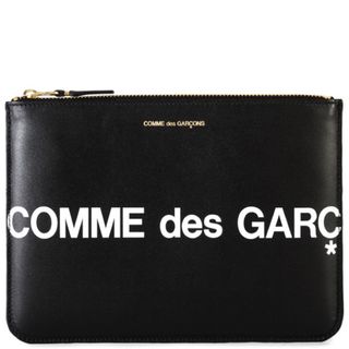 ウォレットコムデギャルソン(WALLET COMME des GARCONS)の新品 コムデギャルソン クラッチ ポーチ SA5100HL ロゴ ブラック(セカンドバッグ/クラッチバッグ)