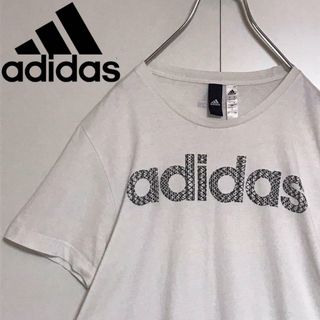 アディダス(adidas)の【人気定番】アディダス　センターロゴ入りTシャツ　人気L 透け感ありA1059(Tシャツ/カットソー(半袖/袖なし))