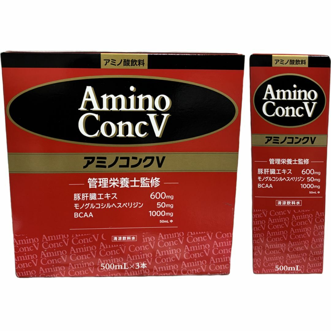 ★送料無料★アミノコンクＶ500ｍｌ　3本＋1本セット 食品/飲料/酒の健康食品(アミノ酸)の商品写真