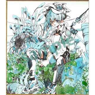 手描きイラスト　オリジナル　ミニ色紙【冬蟲夏草】(アート/写真)