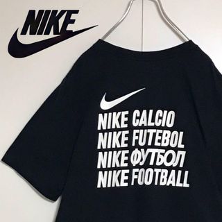 【人気L】ナイキ　バックプリントロゴ入りTシャツ　サッカー　A1100(Tシャツ/カットソー(半袖/袖なし))