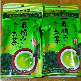 伊藤園 一番摘みおーいお茶1200かなやみどり100ｇ 2袋(茶)