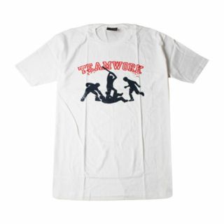 新品 チームワーク おもしろ Tシャツ udt-0018/M～XL　ホワイト(Tシャツ/カットソー(半袖/袖なし))