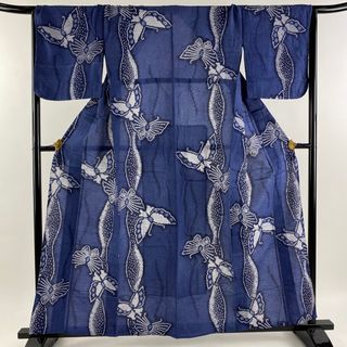 浴衣 身丈158cm 裄丈65.5cm 綿 名品 【中古】(浴衣)