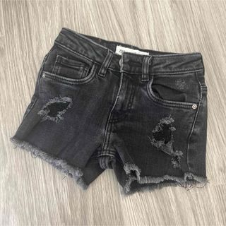 ザラ(ZARA)のZARA ザラ キッズ ショートパンツ ブラックデニムショートパンツ 110(パンツ/スパッツ)