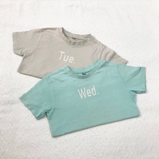 【まとめ売り】曜日半袖Tシャツ2枚セット120(Tシャツ/カットソー)