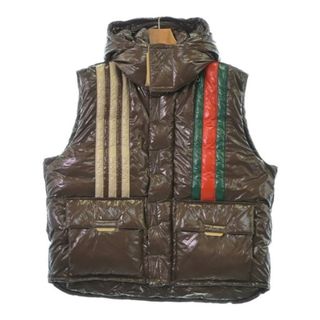 グッチ(Gucci)のGUCCI グッチ ダウンジャケット/ダウンベスト 52(XXL位) 茶 【古着】【中古】(ダウンジャケット)