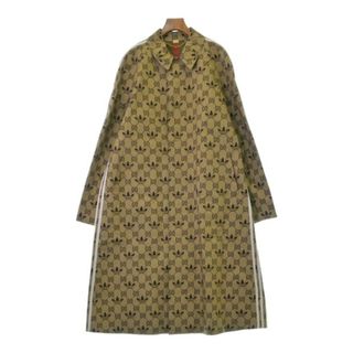 グッチ(Gucci)のGUCCI グッチ ステンカラーコート 50(XL位) 茶xベージュ(総柄) 【古着】【中古】(ステンカラーコート)