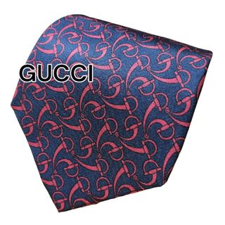 グッチ(Gucci)の【GUCCI】　グッチ　パープル系　総柄　イタリア製(ネクタイ)